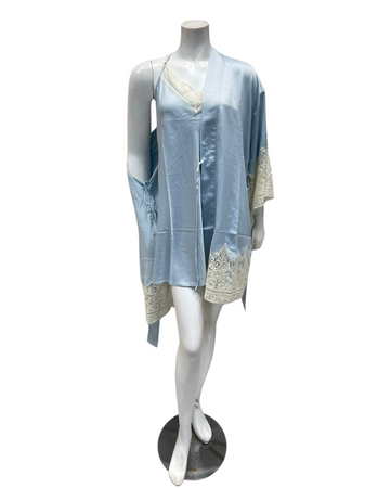 Flora Nikrooz Q81426 + Q80442 Ice Flow Genevive Chemise & Wrap Set Myselflingerie.com